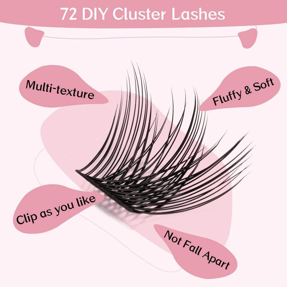 PRO LASHBEAUTY clusters cils : pose simple, effet naturel.
