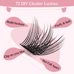 PRO LASHBEAUTY clusters cils : pose simple, effet naturel.
