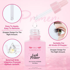 PRO LASHBEAUTY bonder-primer sealant après application renforce le scellement