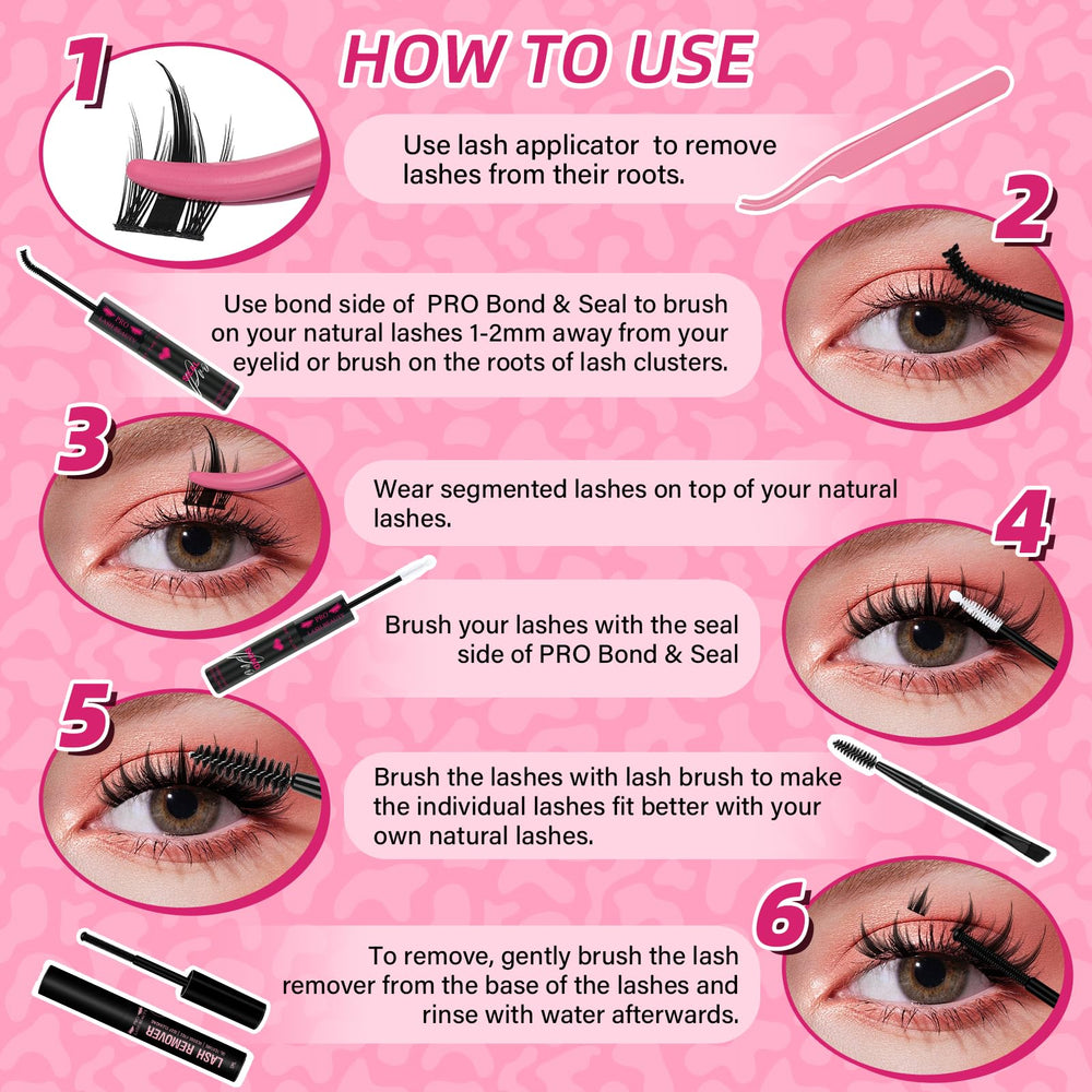 Cils en grappes résistants et réutilisables avec PRO LASHBEAUTY
