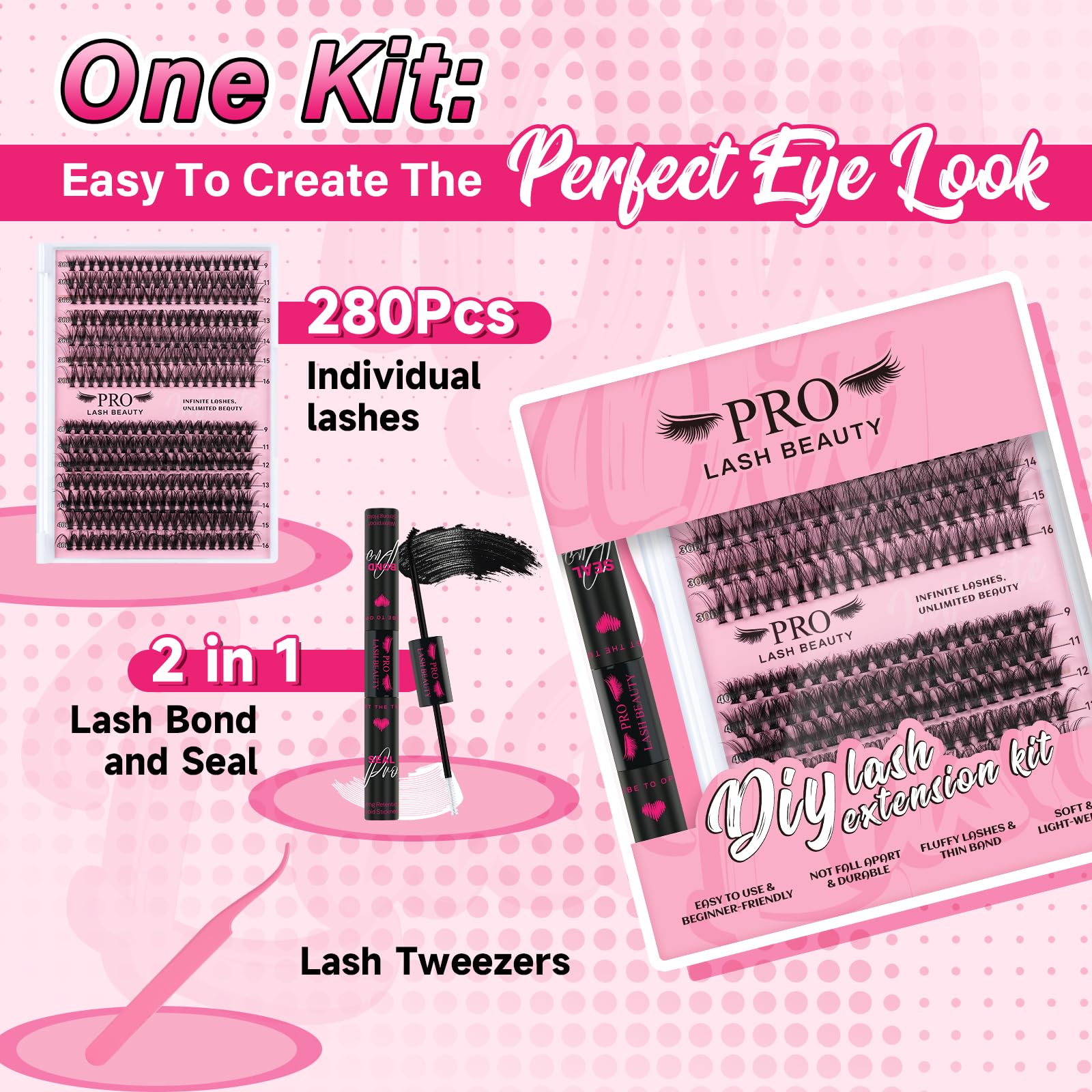 PRO LASHBEAUTY colle cils et sceau: fixation durable et étanche