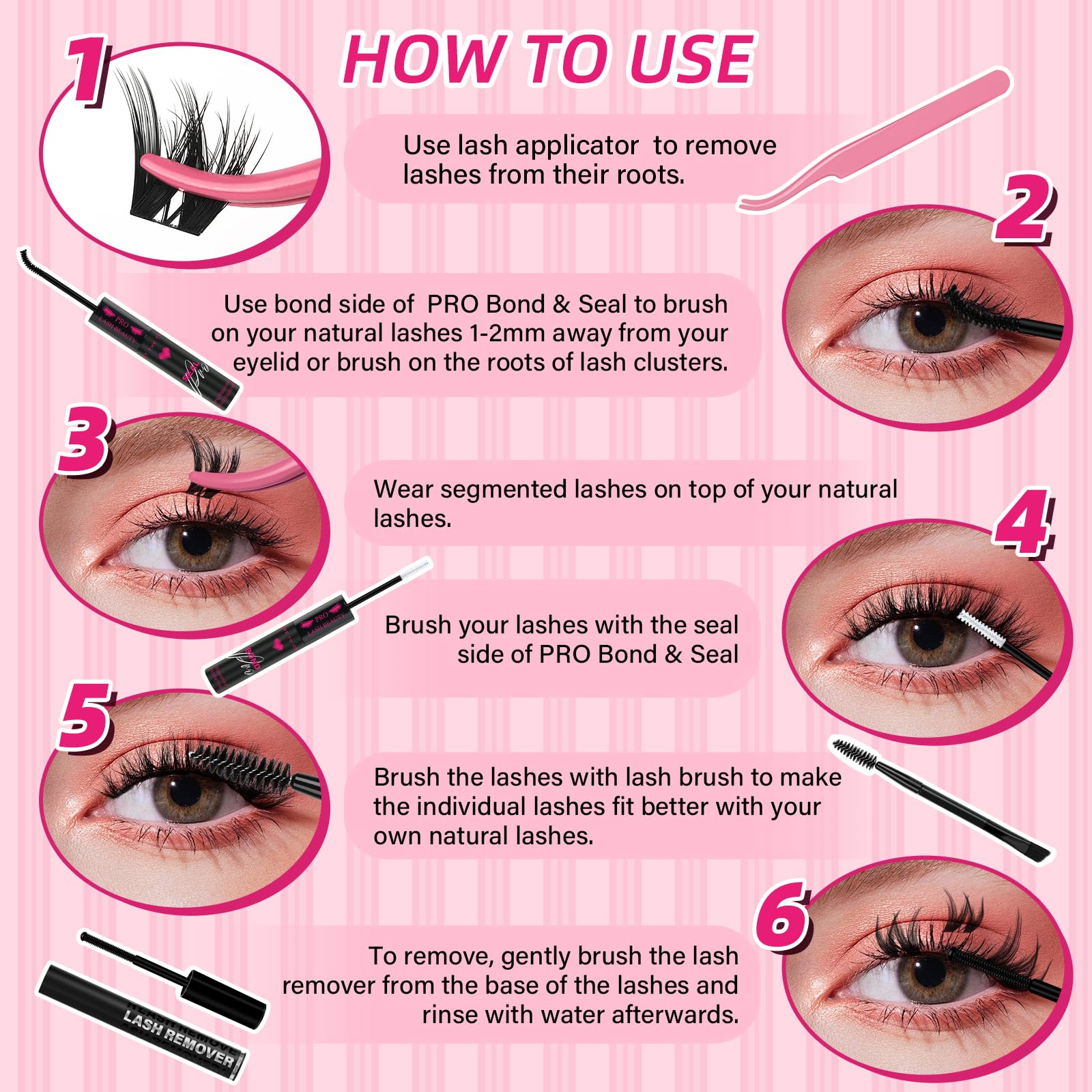 PRO LASHBEAUTY emballage et guide d utilisation clair.