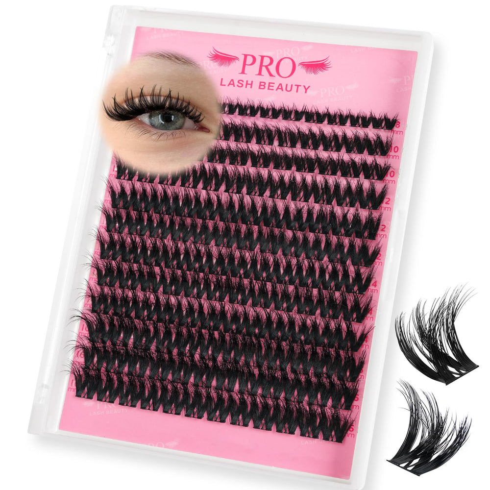 PRO LASHBEAUTY clusters cils melange Sunrise pour un regard polyvalent et glamour.