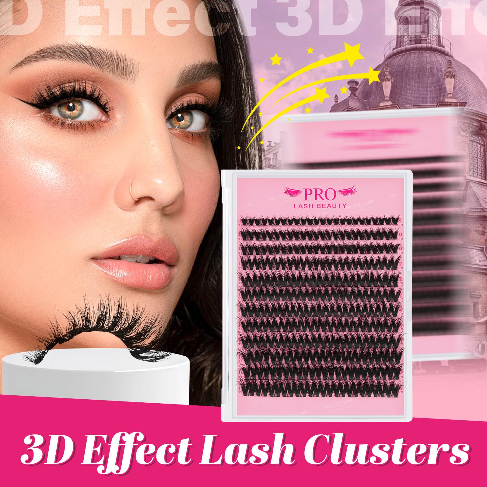 PRO LASHBEAUTY clusters réutilisables plusieurs fois avec soin.