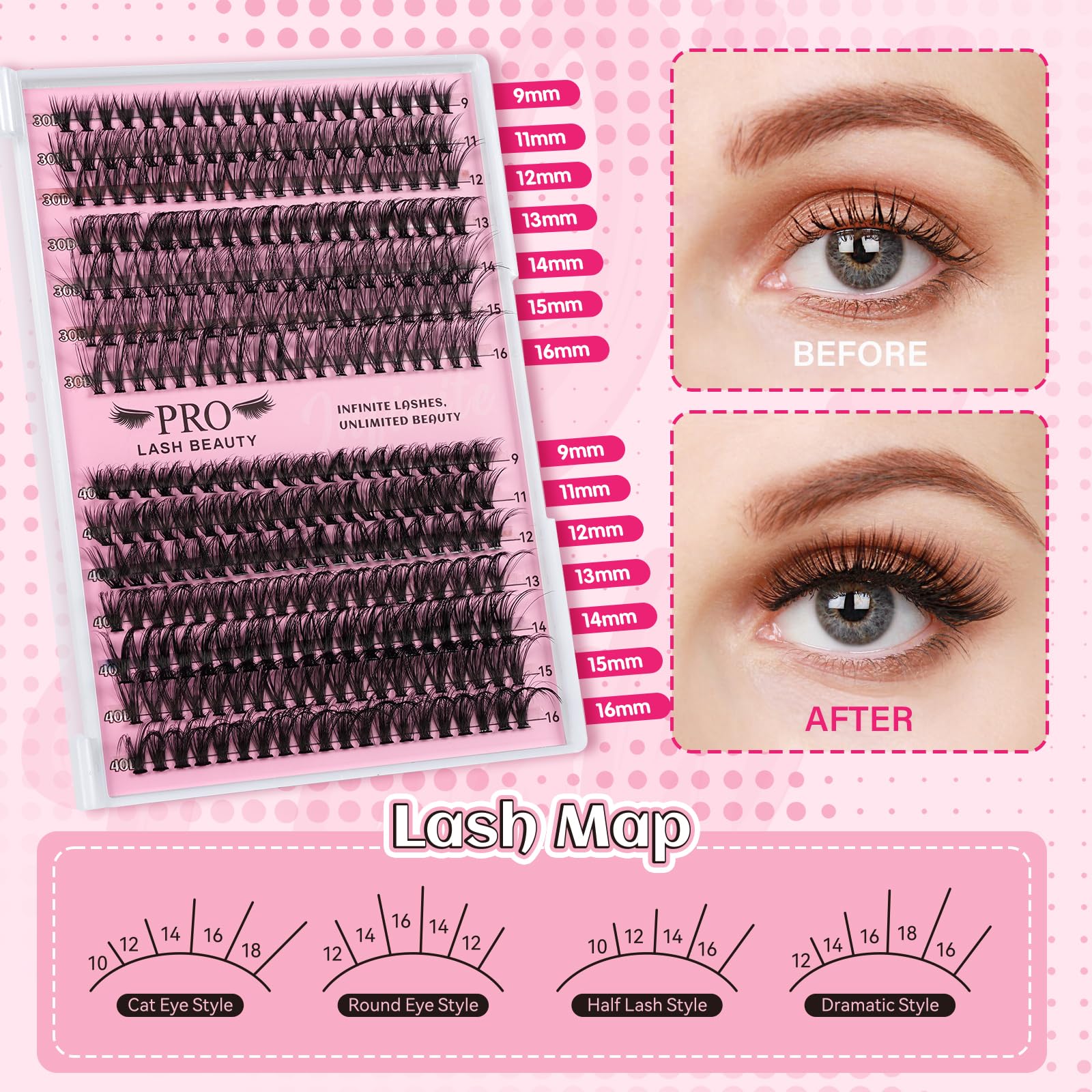 PRO LASHBEAUTY pince à cils professionnelles: pose précise et facile