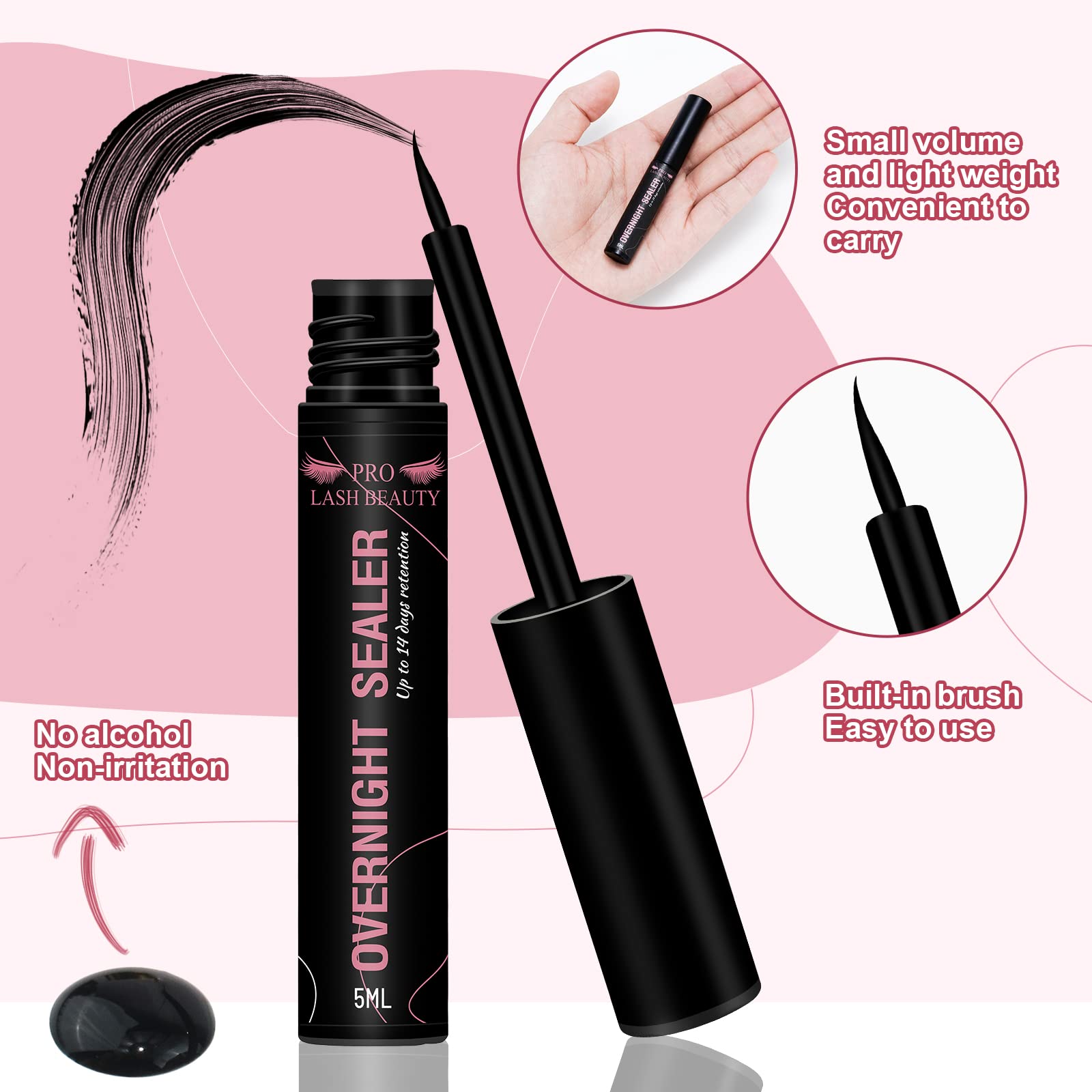 PRO LASHBEAUTY Overnighter: racines des cils scellées pour une finition nette.
