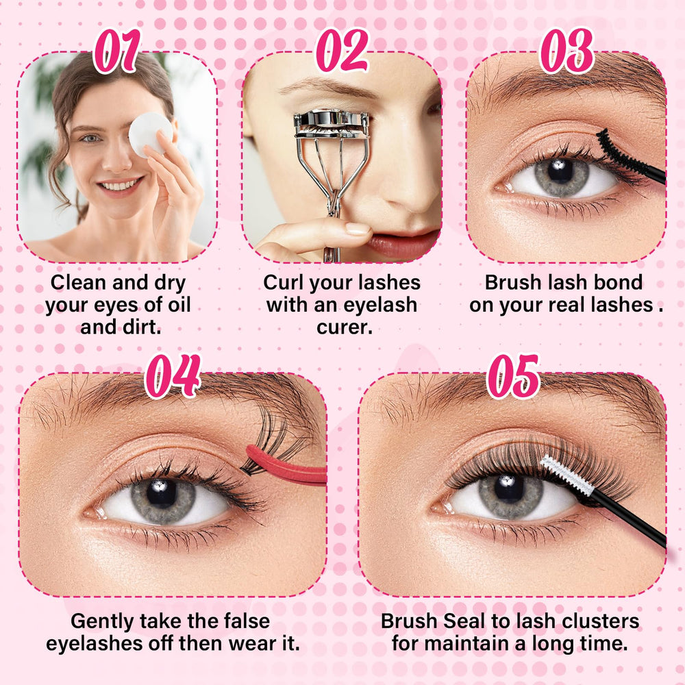 PRO LASHBEAUTY utilisation à domicile: kit complet pour les cils