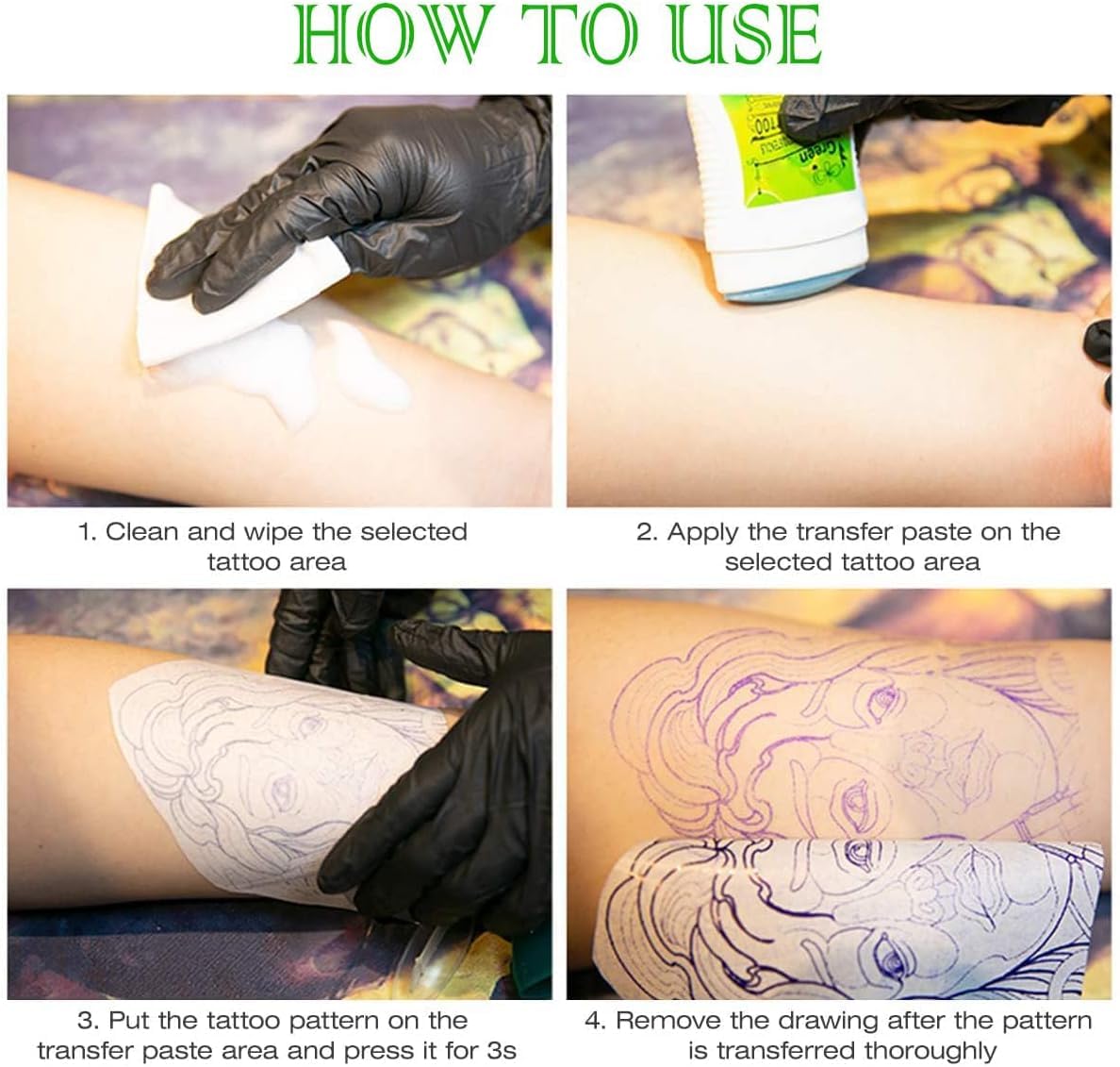 Proamate zone poignet transfert durable pour tatouage semi-permanent