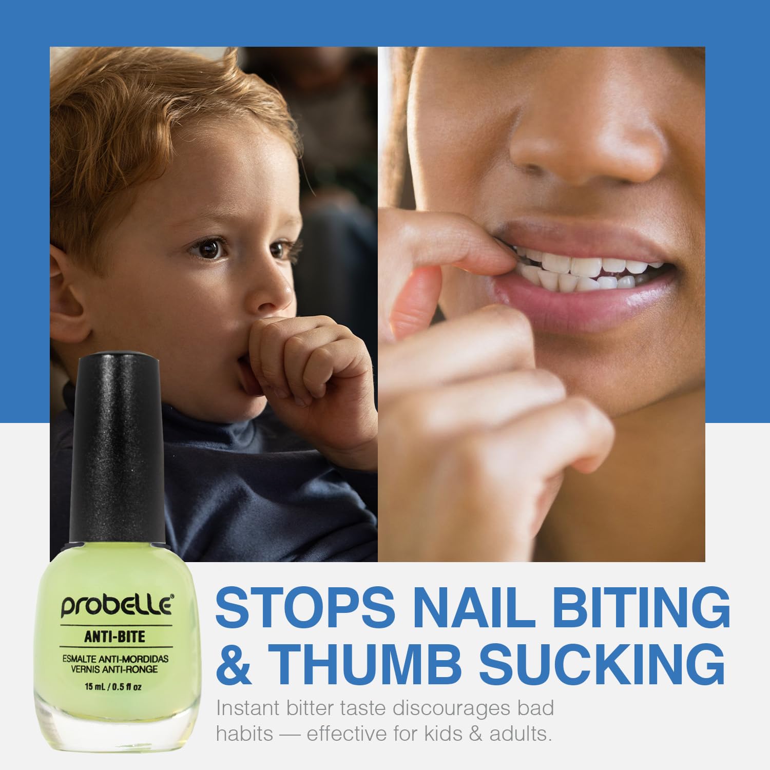 Probelle Anti-Bite extreme-taste formula close-up emphasizing deterrent effect.