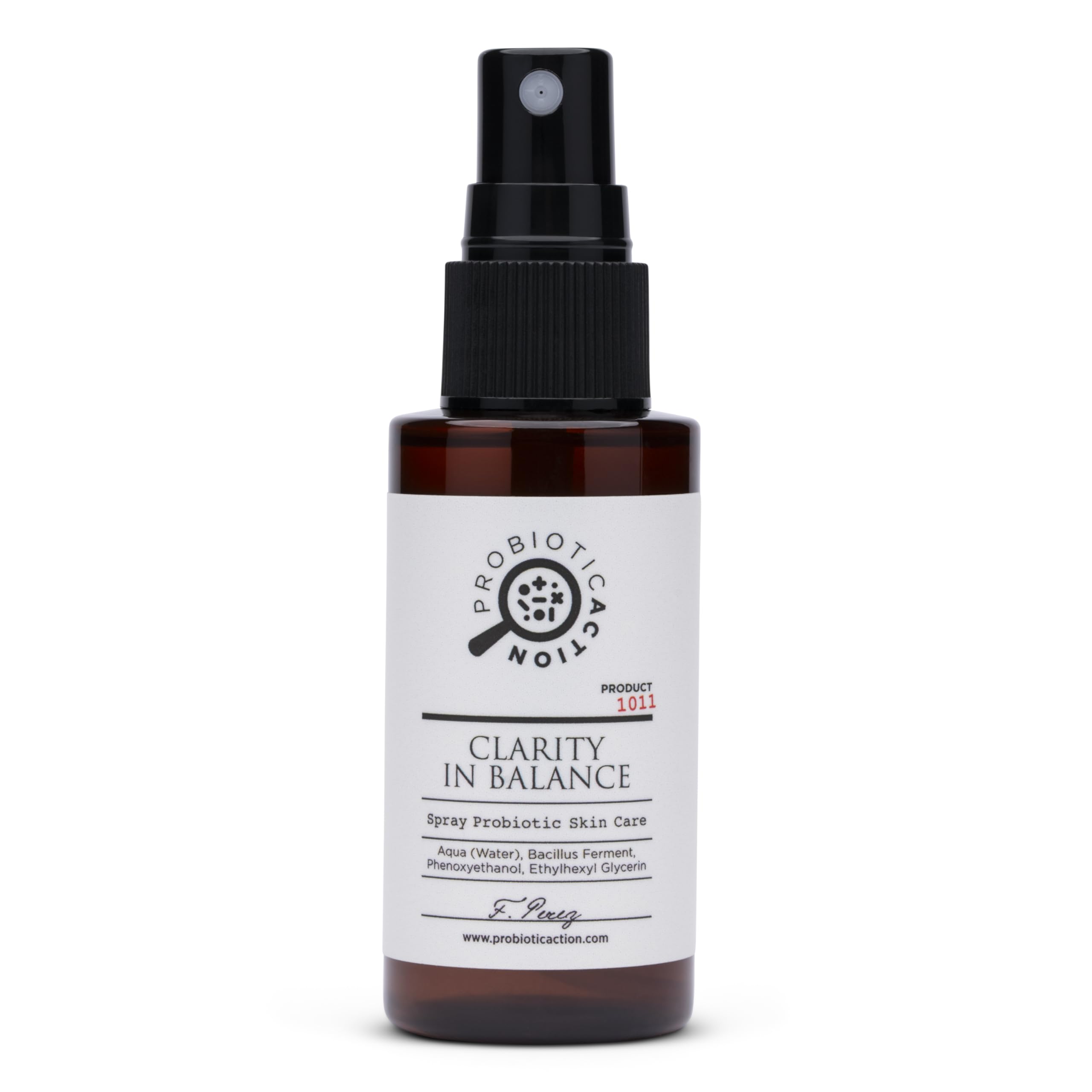 Probiotic Action Clarity in Balance bottle shown for daily skin refreshment and calm feel