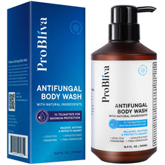ProBliva: bouteille du gel antifongique, prêt pour une douche fraîche et efficace.