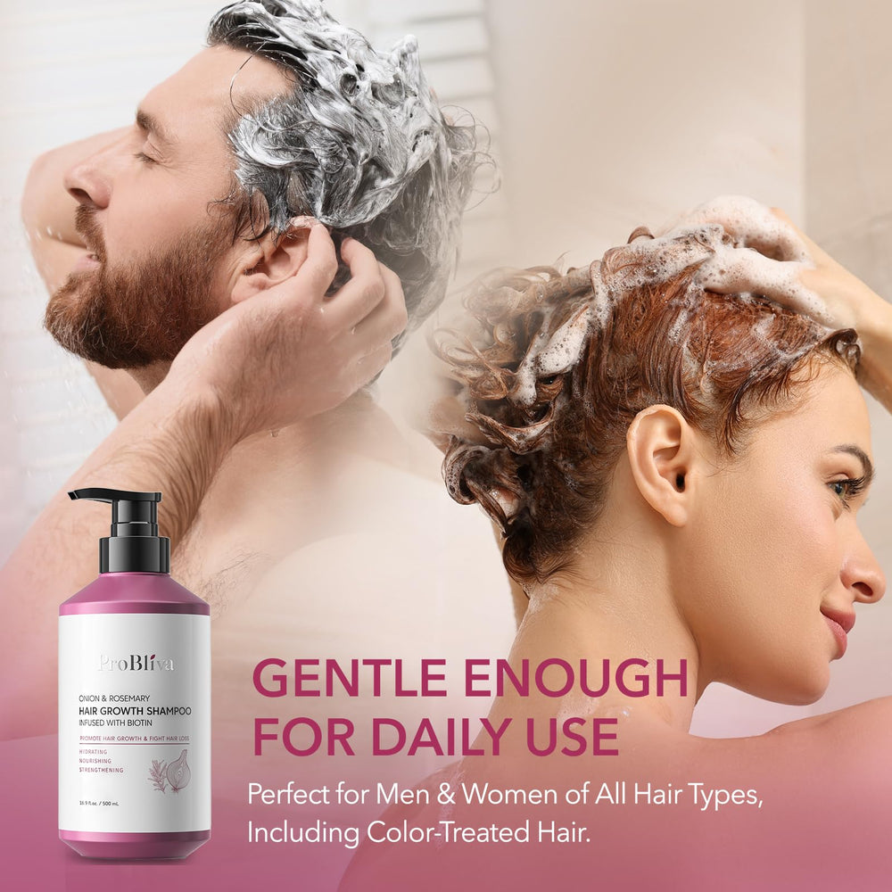 Mousse généreuse ProBliva appliquée sur les mains pour nourrir les longueurs.