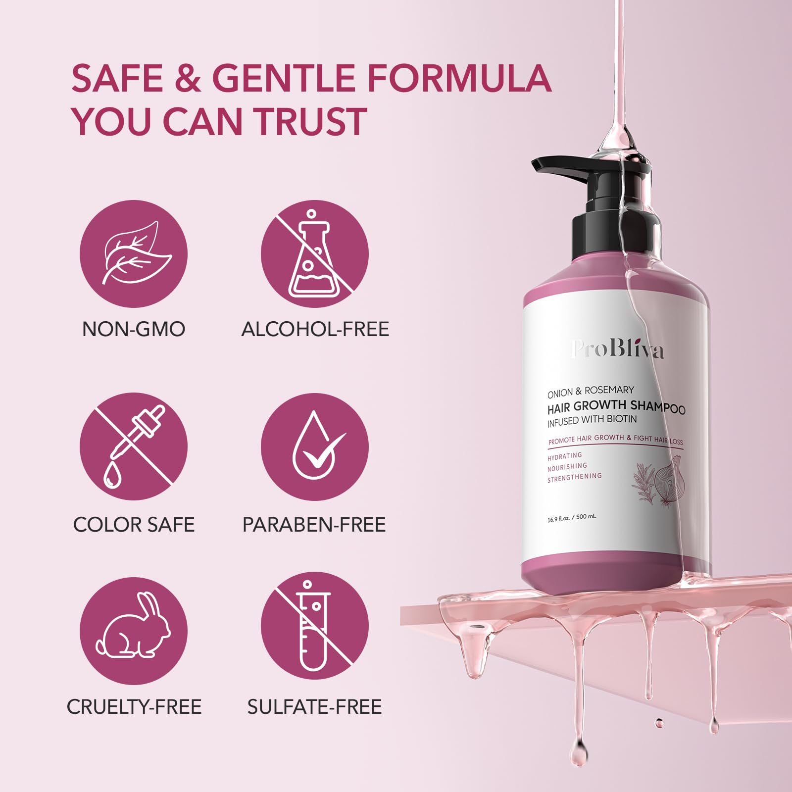 ProBliva routine quotidienne, adaptée à tous types de cheveux.