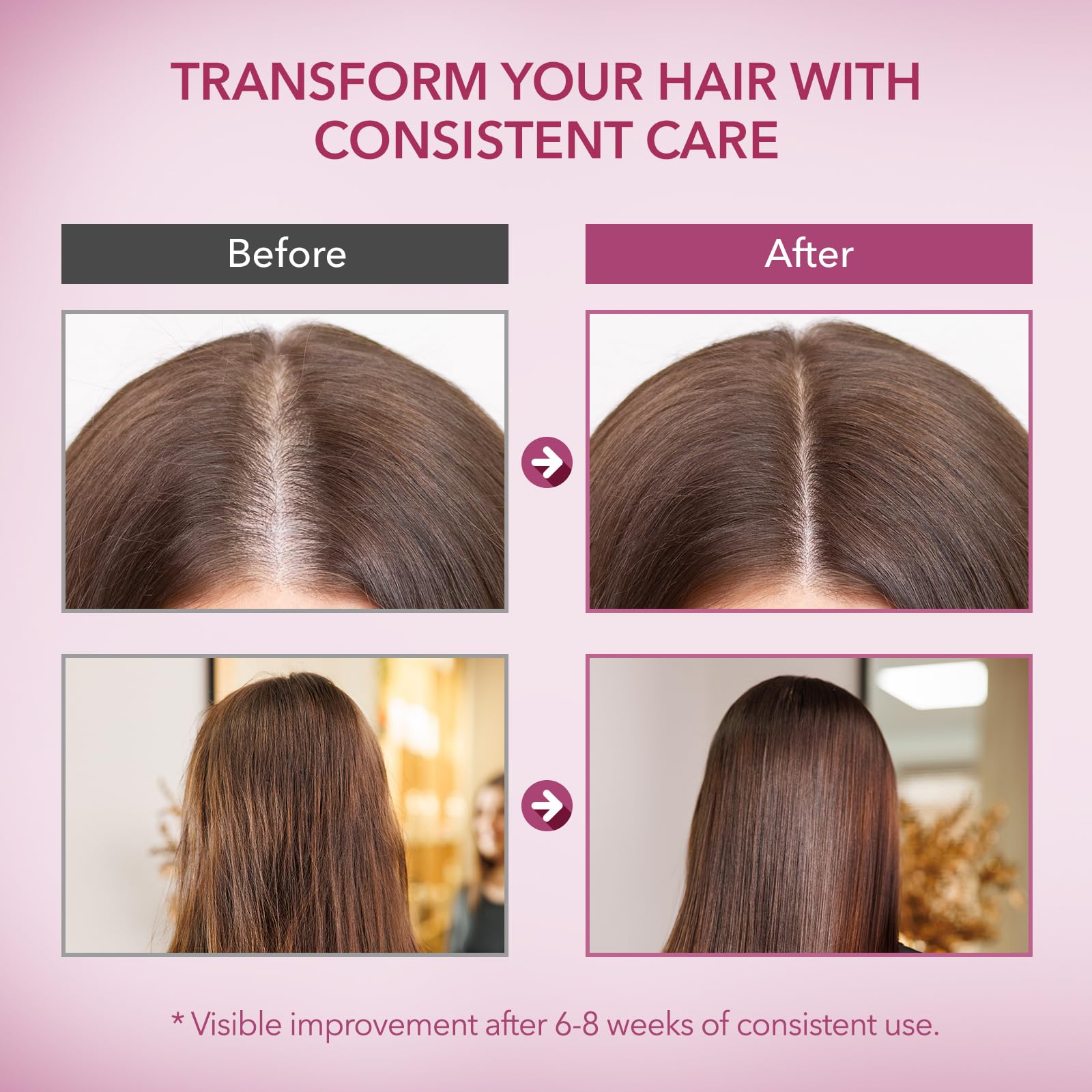 ProBliva cheveux-brillance après utilisation, l'effet est visible.