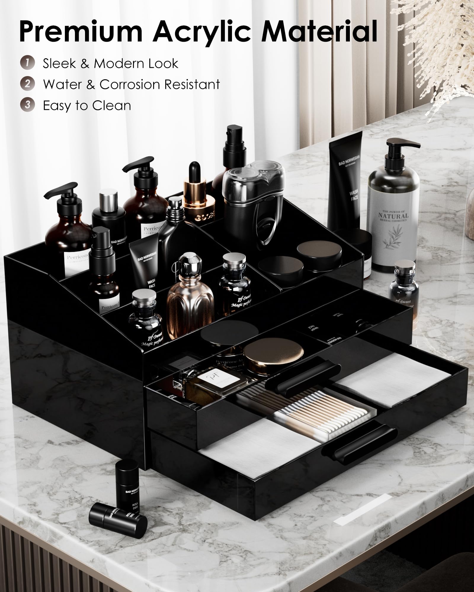 ProCase Cologne Organizer – grilles larges pour flacons et accessoires.