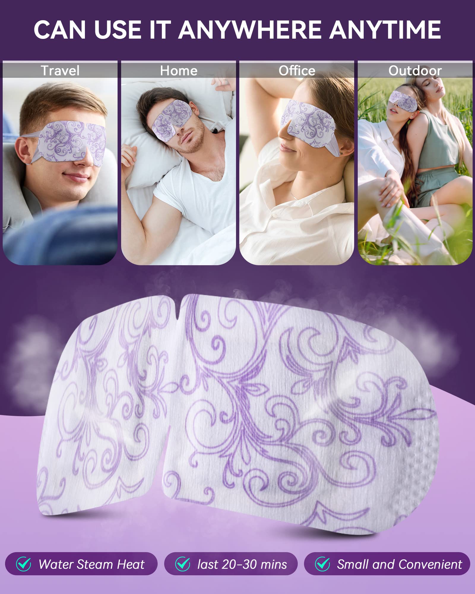 Masque oculaire ProCIV en coton diamant, texture douce et hypoallergénique.