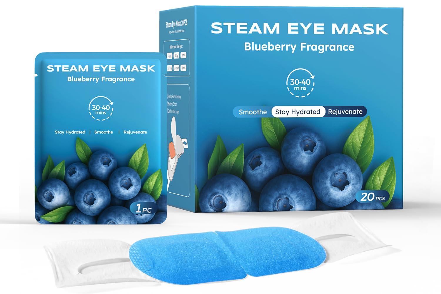 Masque oculaire vapeur ProCIV à la myrtille pour relaxer les yeux fatigués