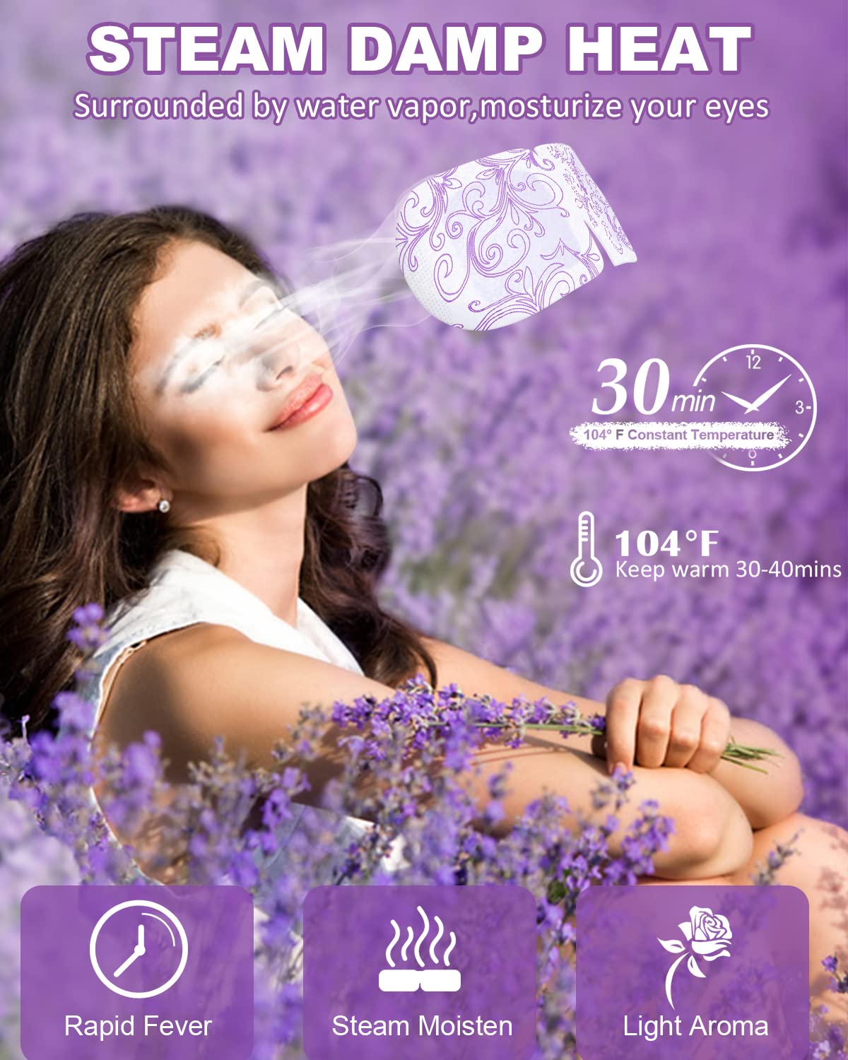 Détail de la température douce du masque ProCIV pour chaleur réconfortante.