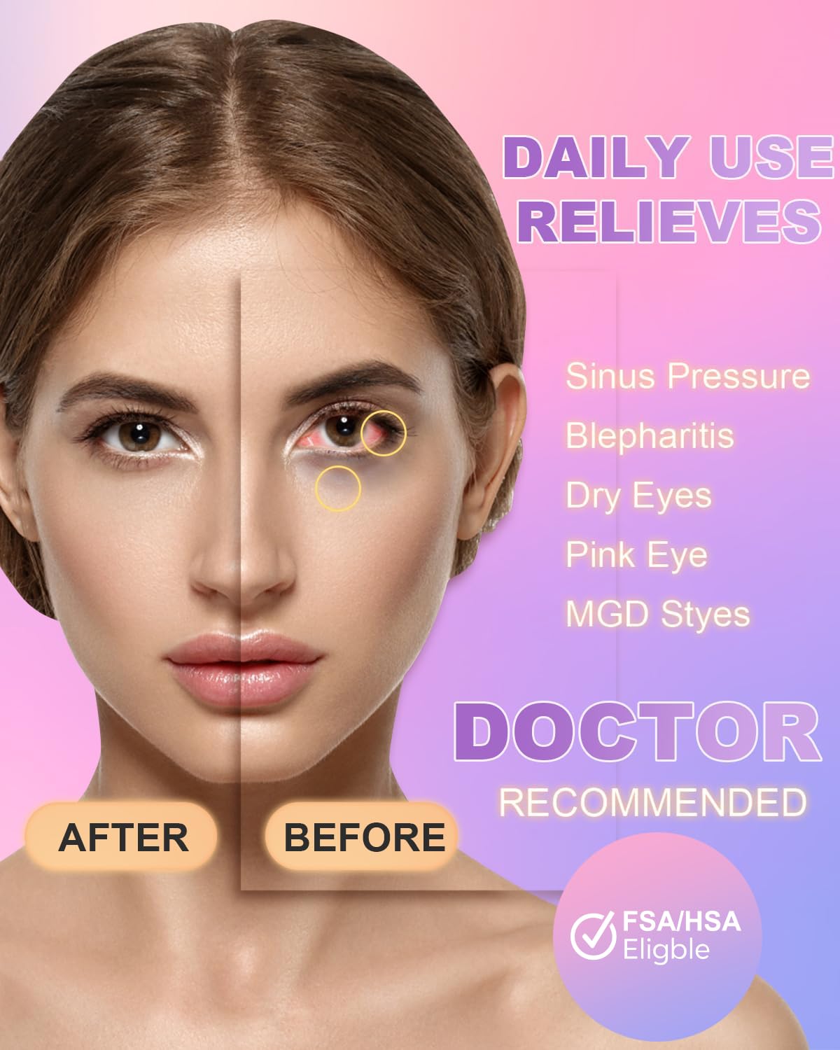 Masque yeux vapeur ProCIV démarrage automatique pour un confort sans micro-ondes