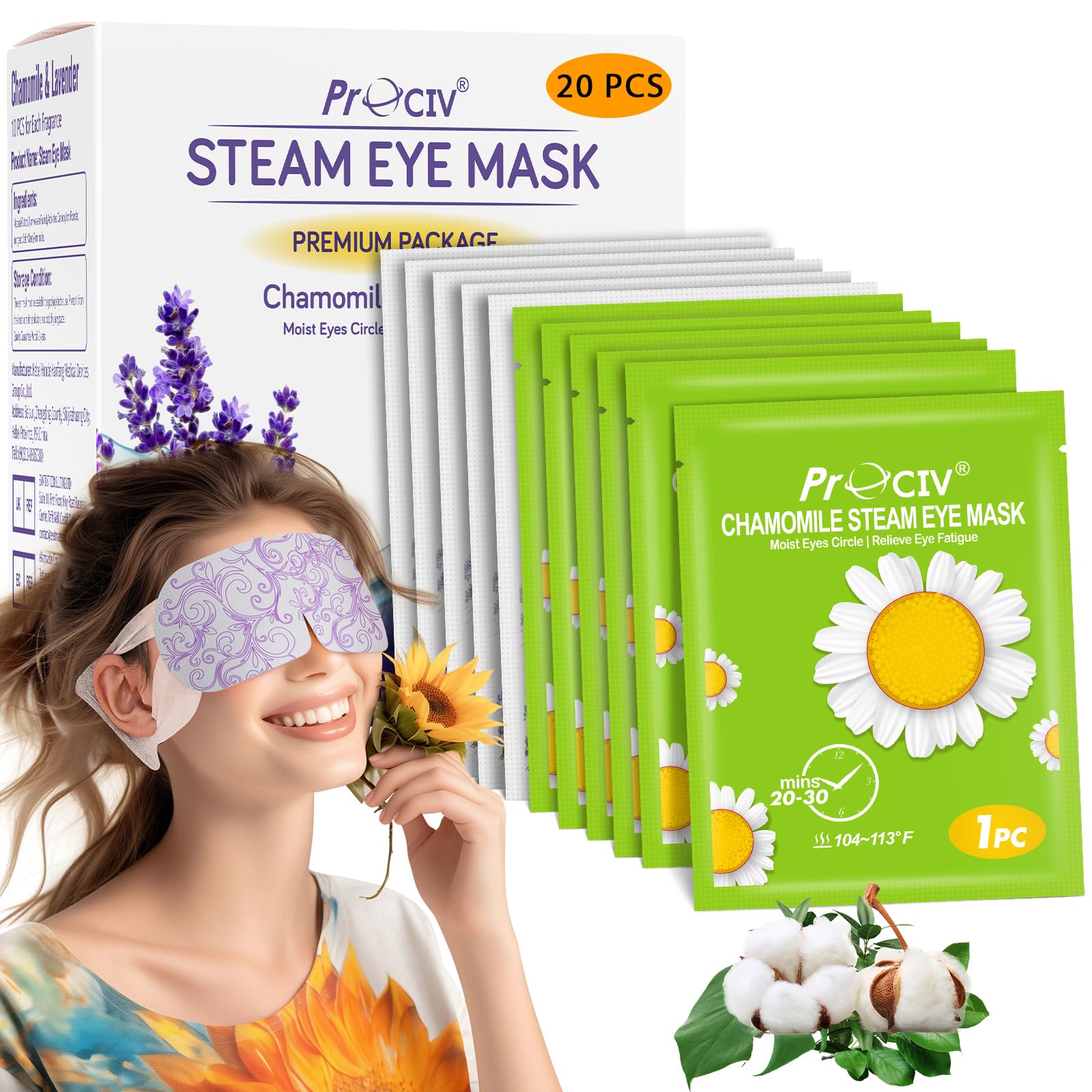 Masques yeux vapeur ProCIV hygiène et commodité grâce à l’usage unique