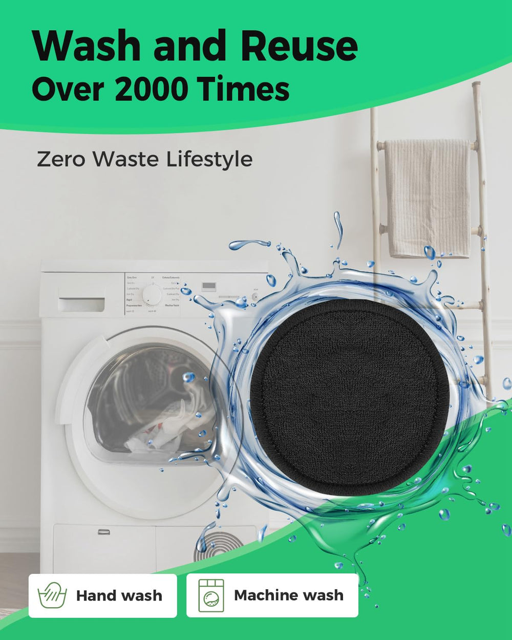Prociv sac de lavage inclus facilite le rangement et le lavage.
