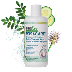 PROcure Rosacare Nettoyant Doux en bouteille, nettoyage hydratant en douceur.