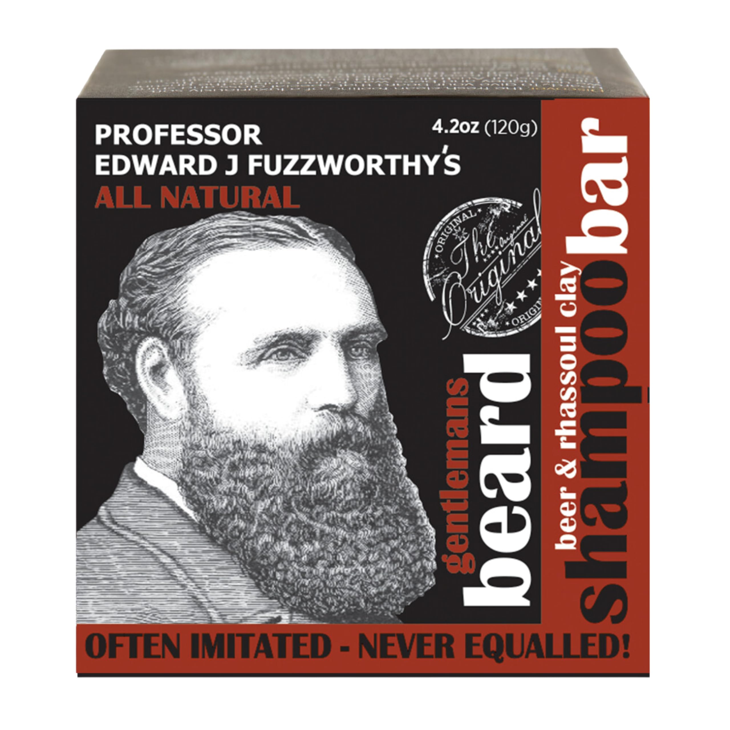 Barre barbe Professor Fuzzworthy — Savon-barre en gros plan, nettoie et adoucit.