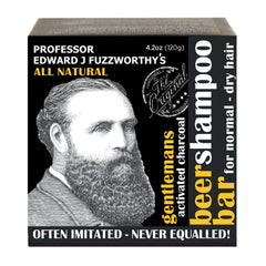 Barre shampoing charbon actif Professeur Fuzzworthy, parfum menthe romarin, pour cheveux propres et cuir chevelu réconforté
