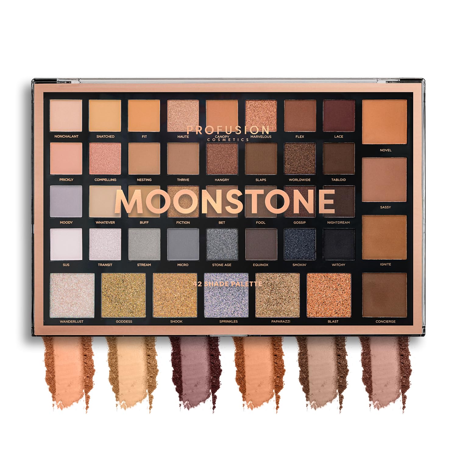 Profusion Moonstone : palette d'ombres-matte pour un fini précis et durable.