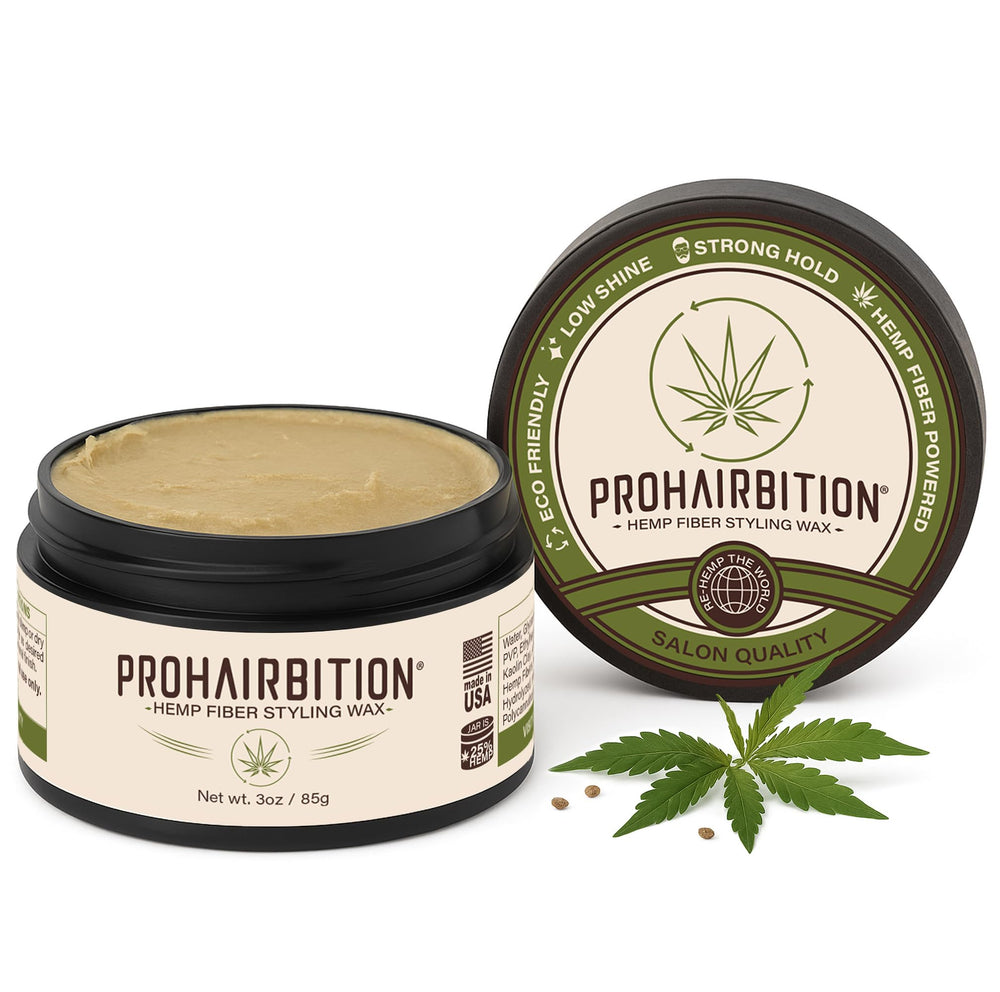 PROHAIRBITION cire cheveux au chanvre pour tenue ferme et naturelle.