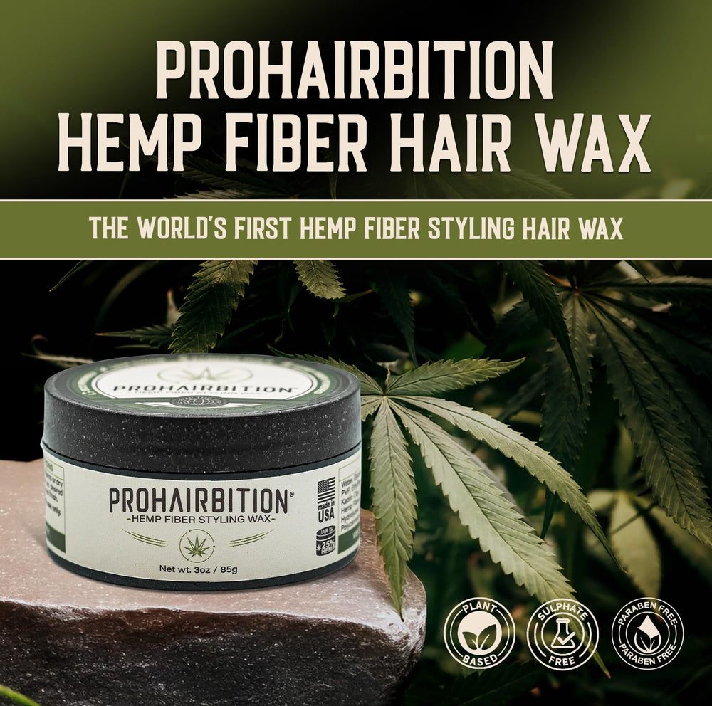 PROHAIRBITION emballage en chanvre écologique, prônant durabilité.