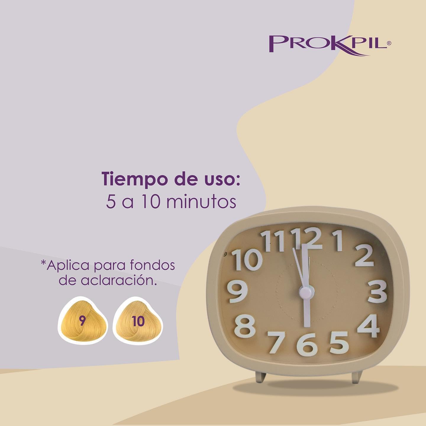 Prokpil Beige: pigments cationiques aidant à préserver couleur et douceur.