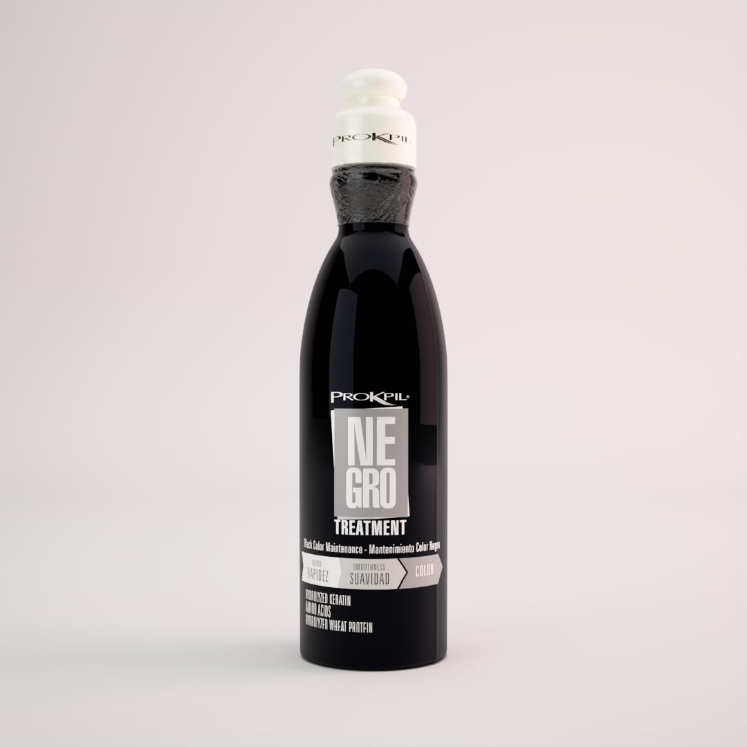 Prokpil Noir Spécial, bouteille 300 ml, protège la couleur des cheveux teints.