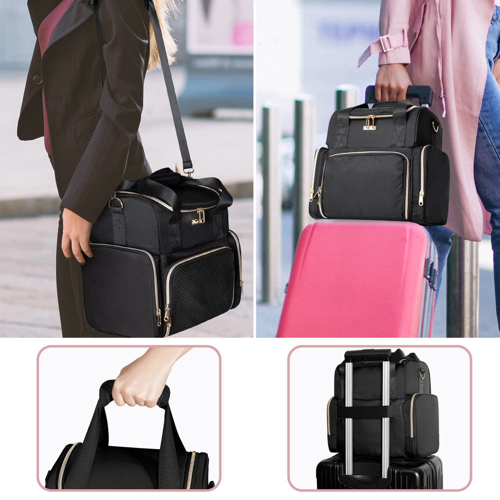 Prokva Grand Sac cosmétique, anneau d’attache et options de fixation pour bagage.
