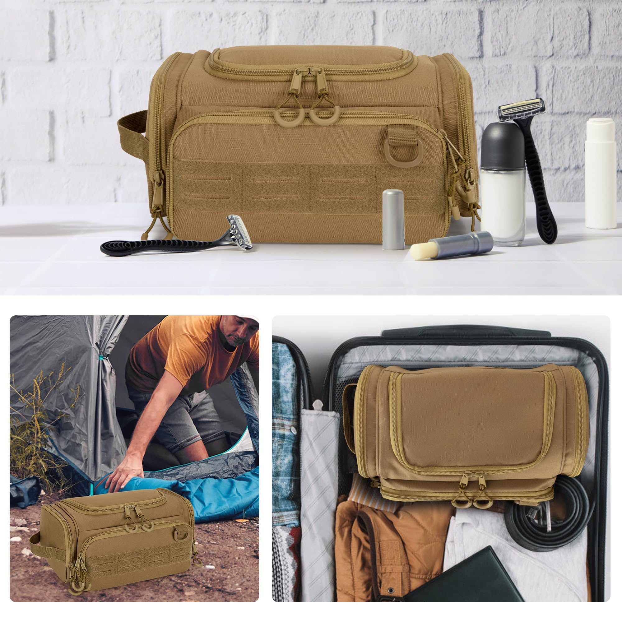 Prokva trousse de toilette crochet 360 degrés pour accrocher