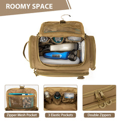 Prokva trousse de toilette intérieur avec poches mesh, rangement organisé