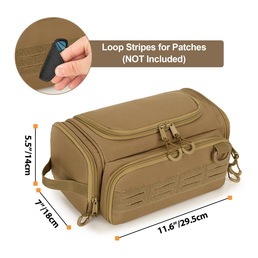 Prokva trousse de toilette poches latérales pour articles supplémentaires
