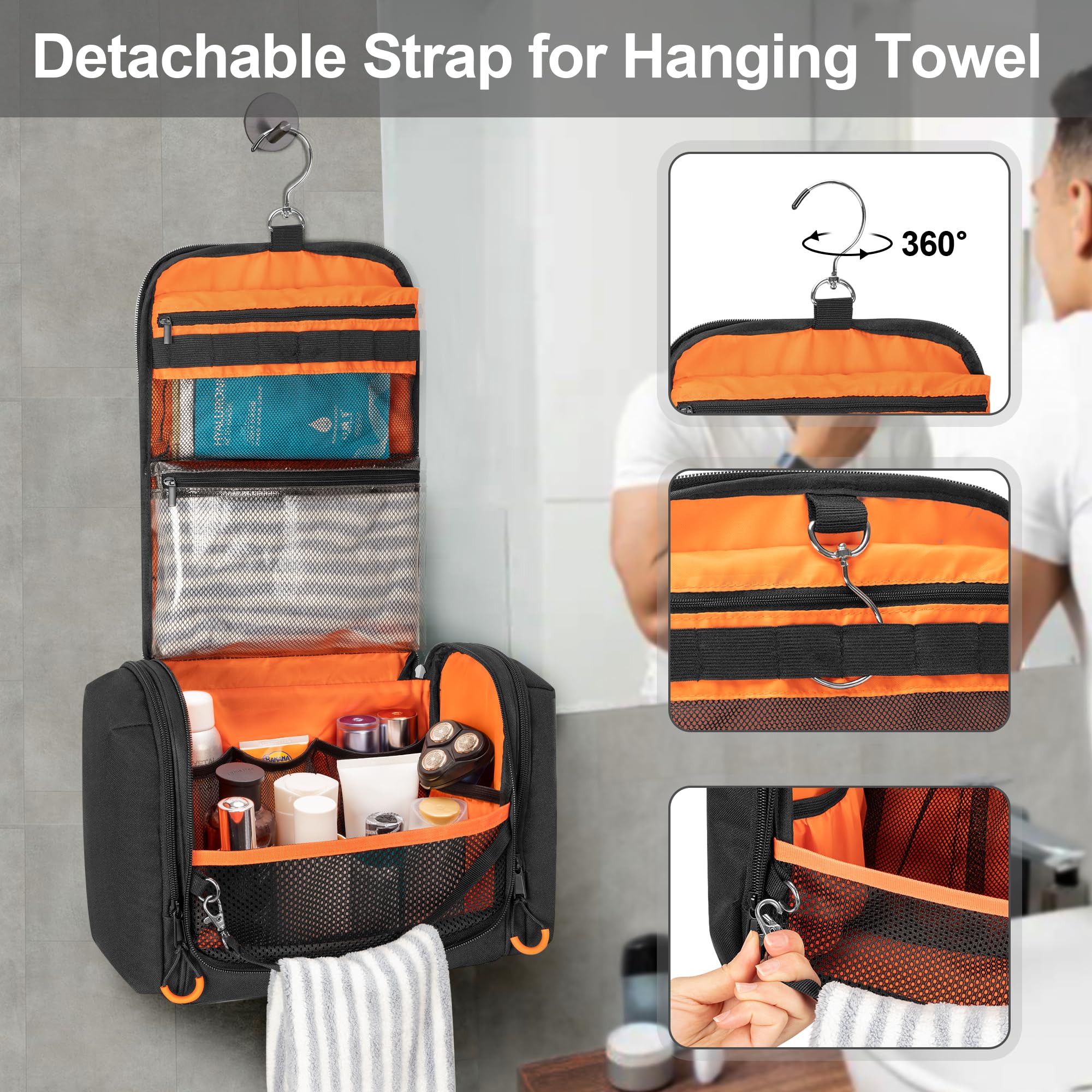 Prokva trousse toilette bandes de fixation pour accessoires supplémentaires.