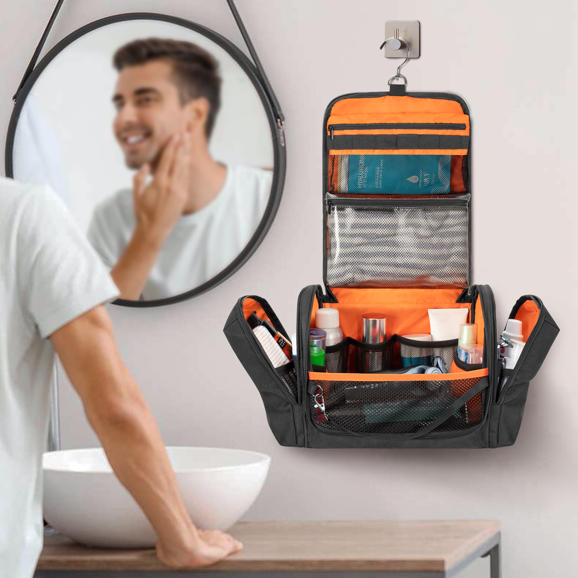 Prokva trousse toilette nylon robuste conçue pour durer lors des déplacements.