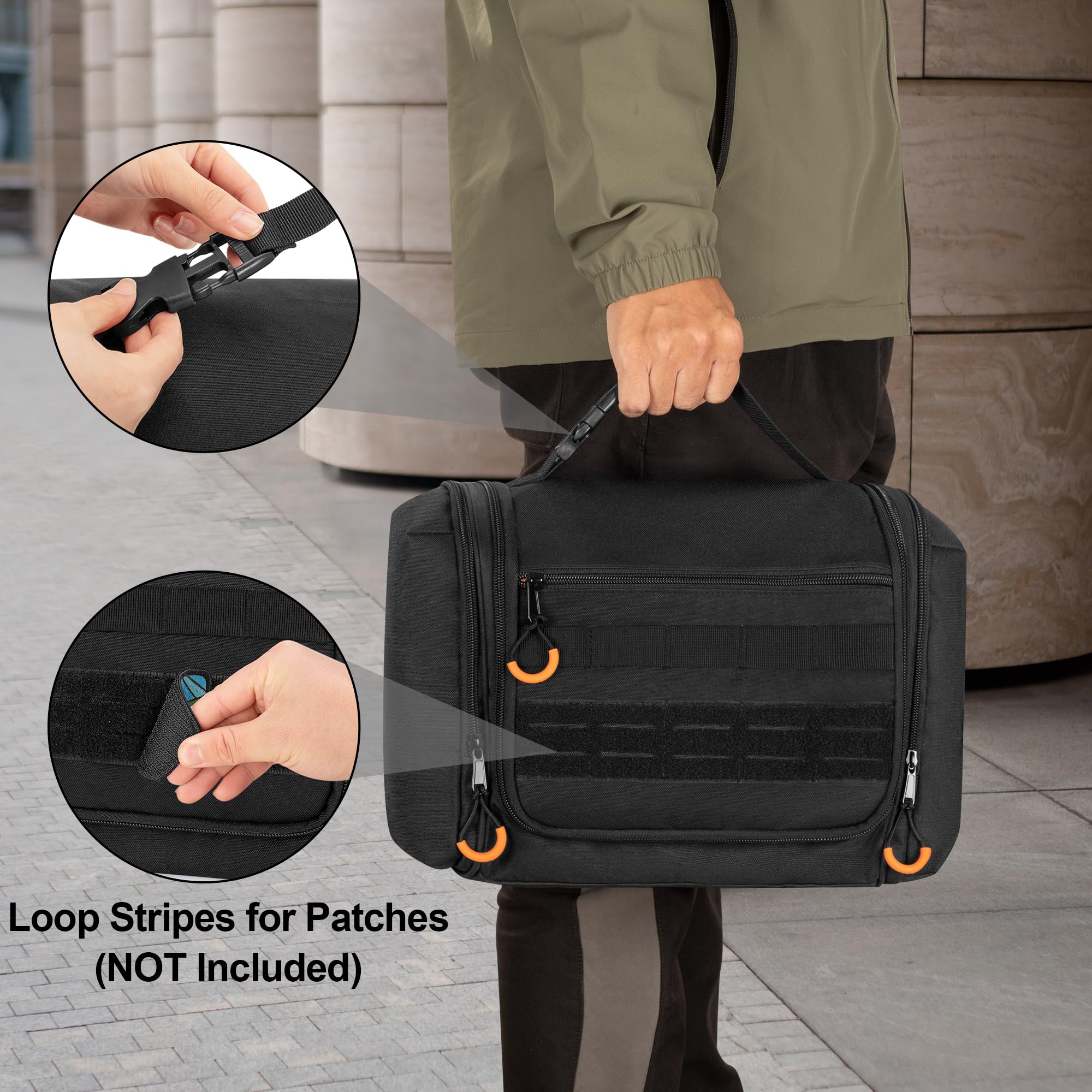 Prokva trousse toilette poches zippées et accès rapide.