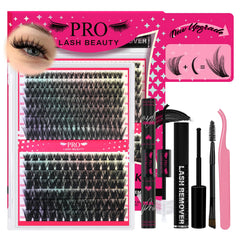 PRO LASHBEAUTY clusters cils à pointes 80D-100D pour un regard audacieux