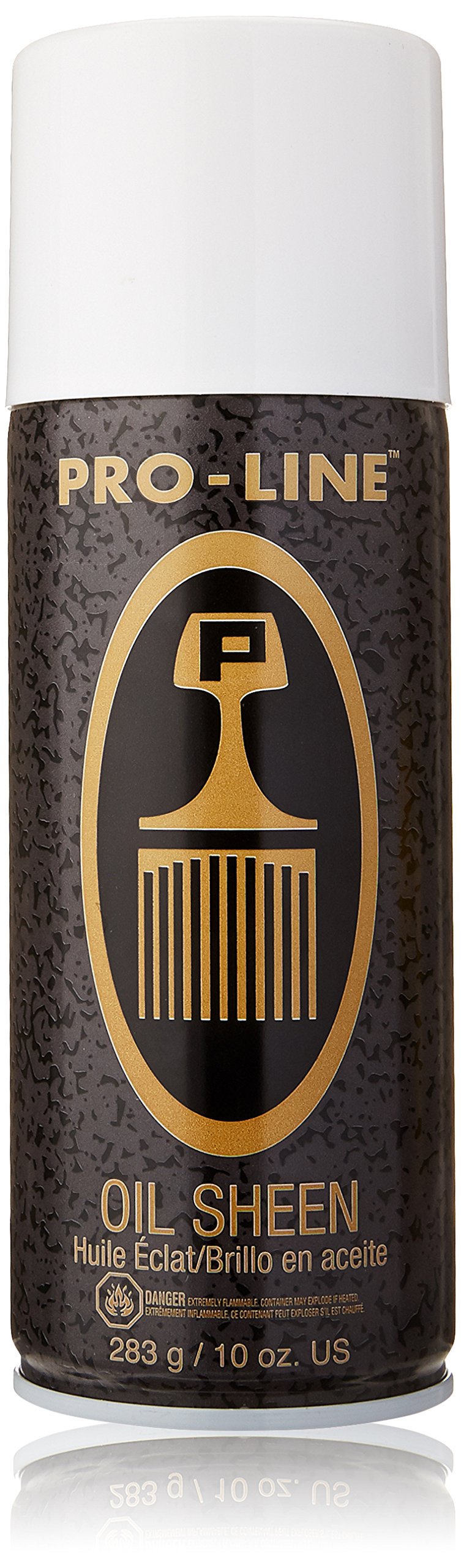 Proline huile-brillance en action sur la bouteille, brillance durable.