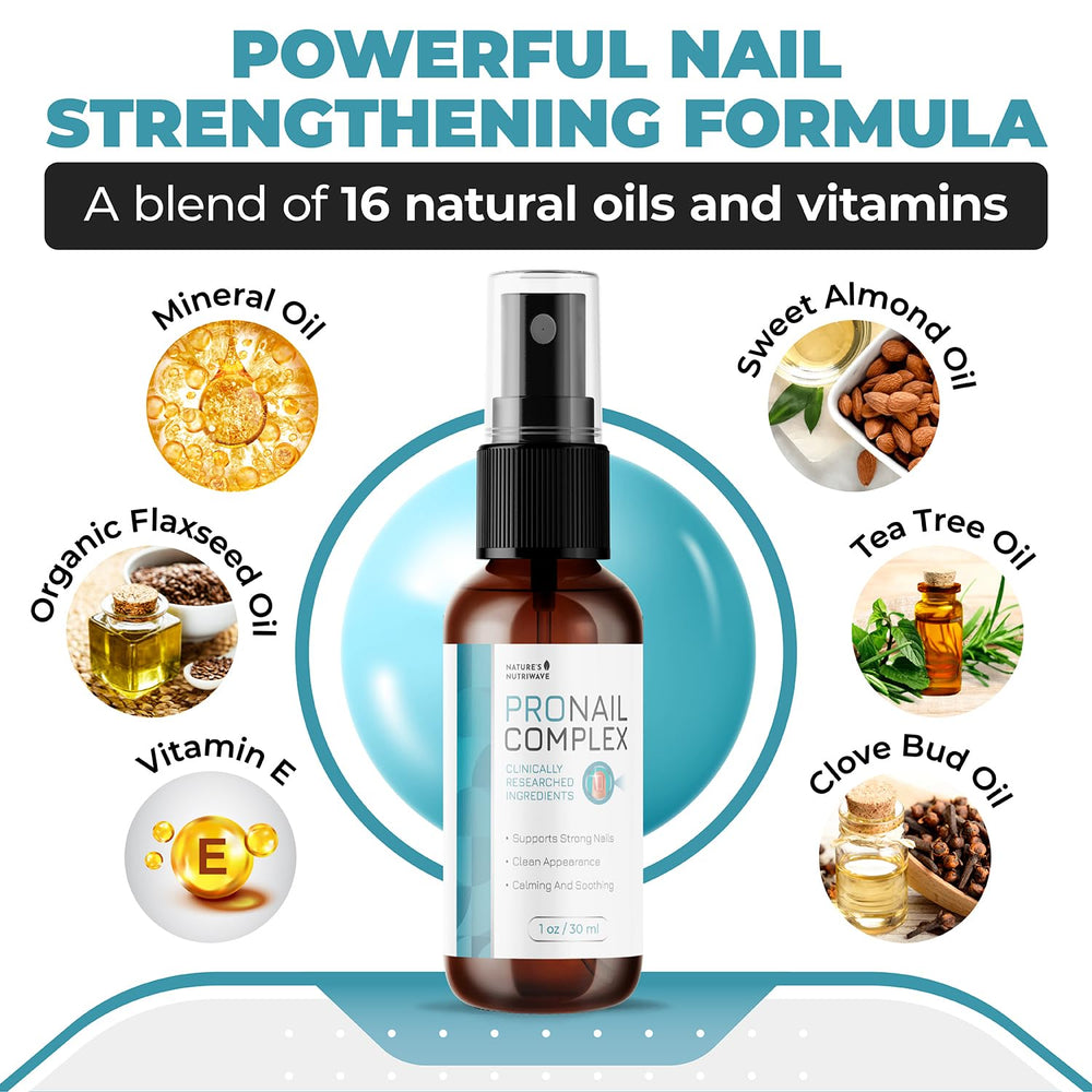 Nature’s NutriWave PronailComplex ingrédients naturels pour nourrir et protéger les ongles.