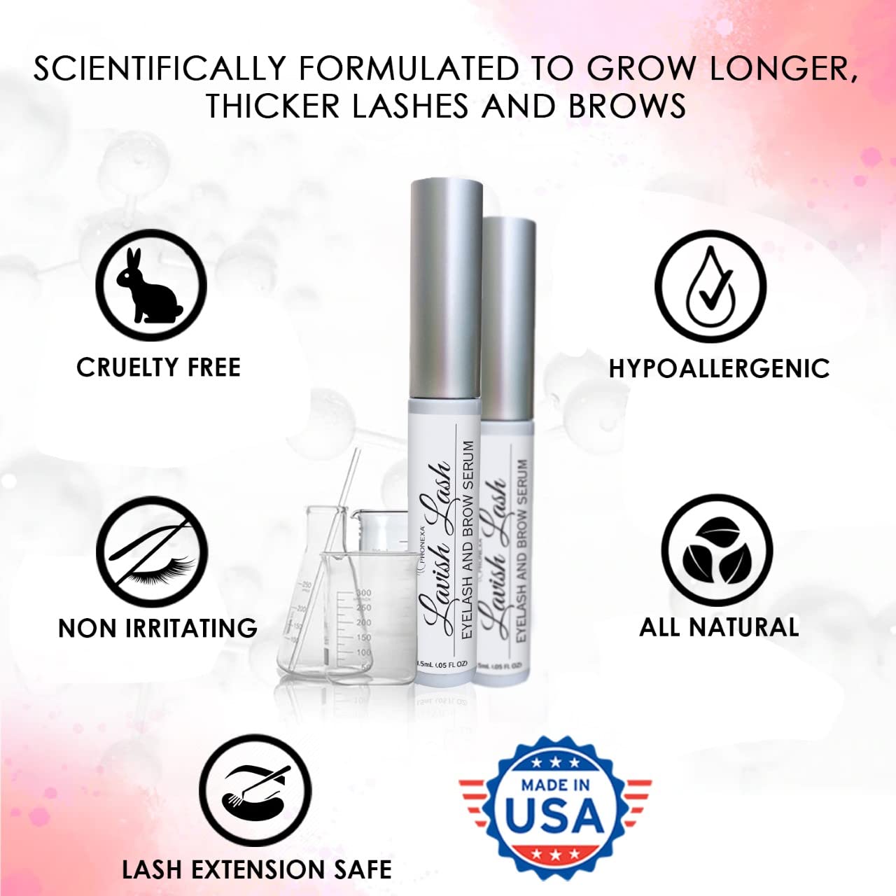 Pronexa Lavish Lash – applicateur-brosse pour une application précise sur cils et sourcils.