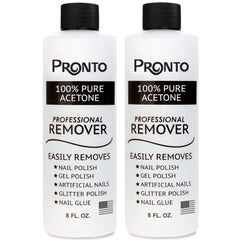Bouteille Pronto 240 ml d’acétone pour enlever le vernis.