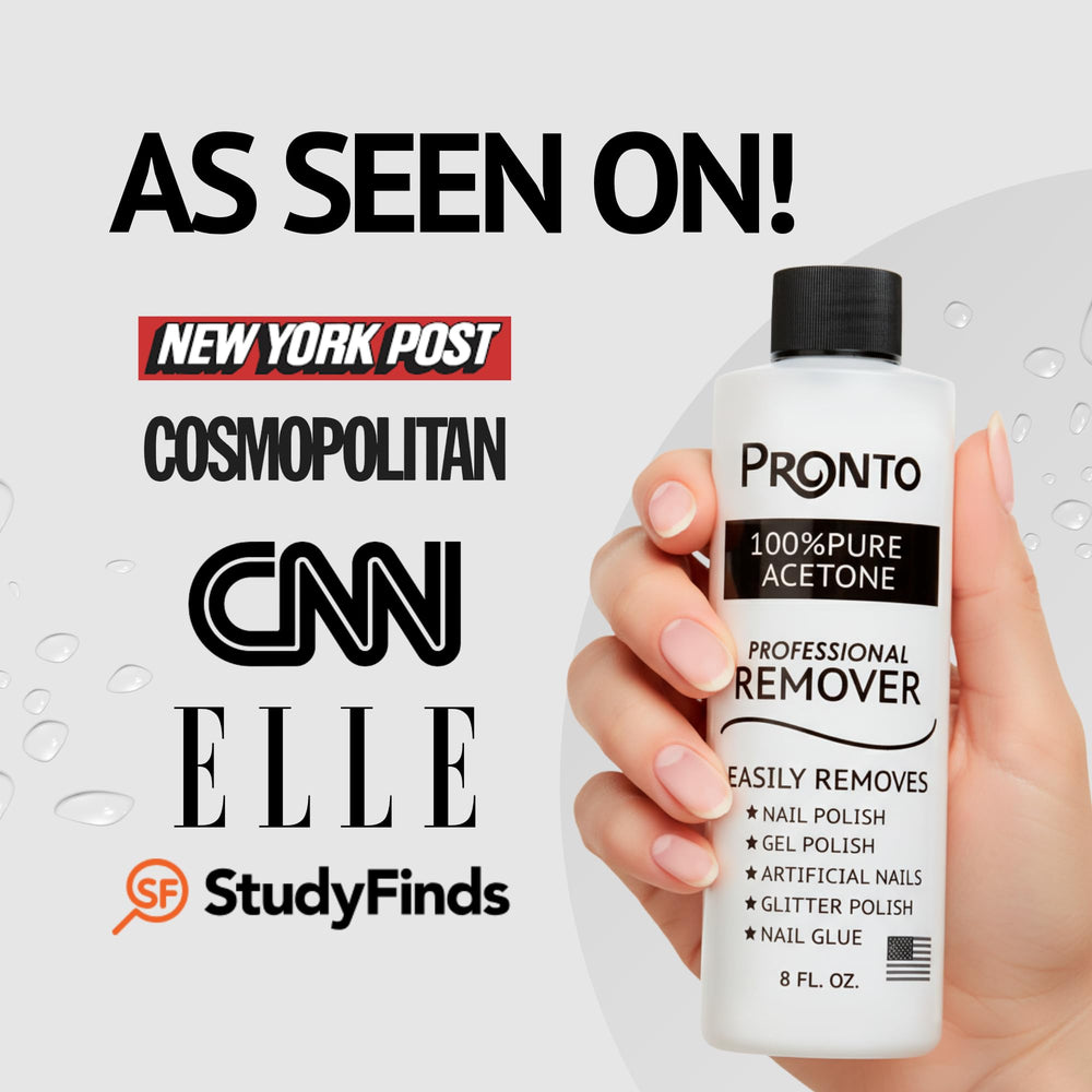 Vernis gel retiré grâce à Pronto pour une préparation rapide.