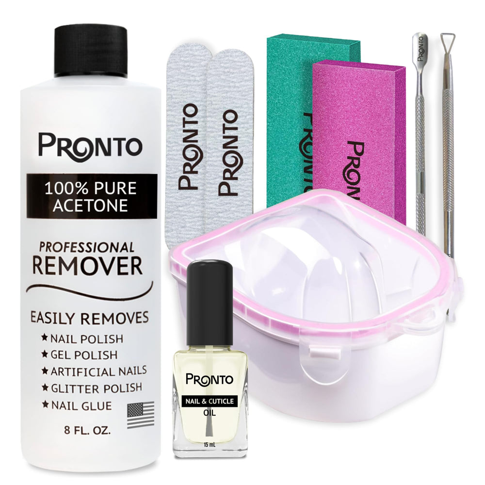 Pronto démaquillant vernis gel 8oz acétone pur retire rapidement le gel