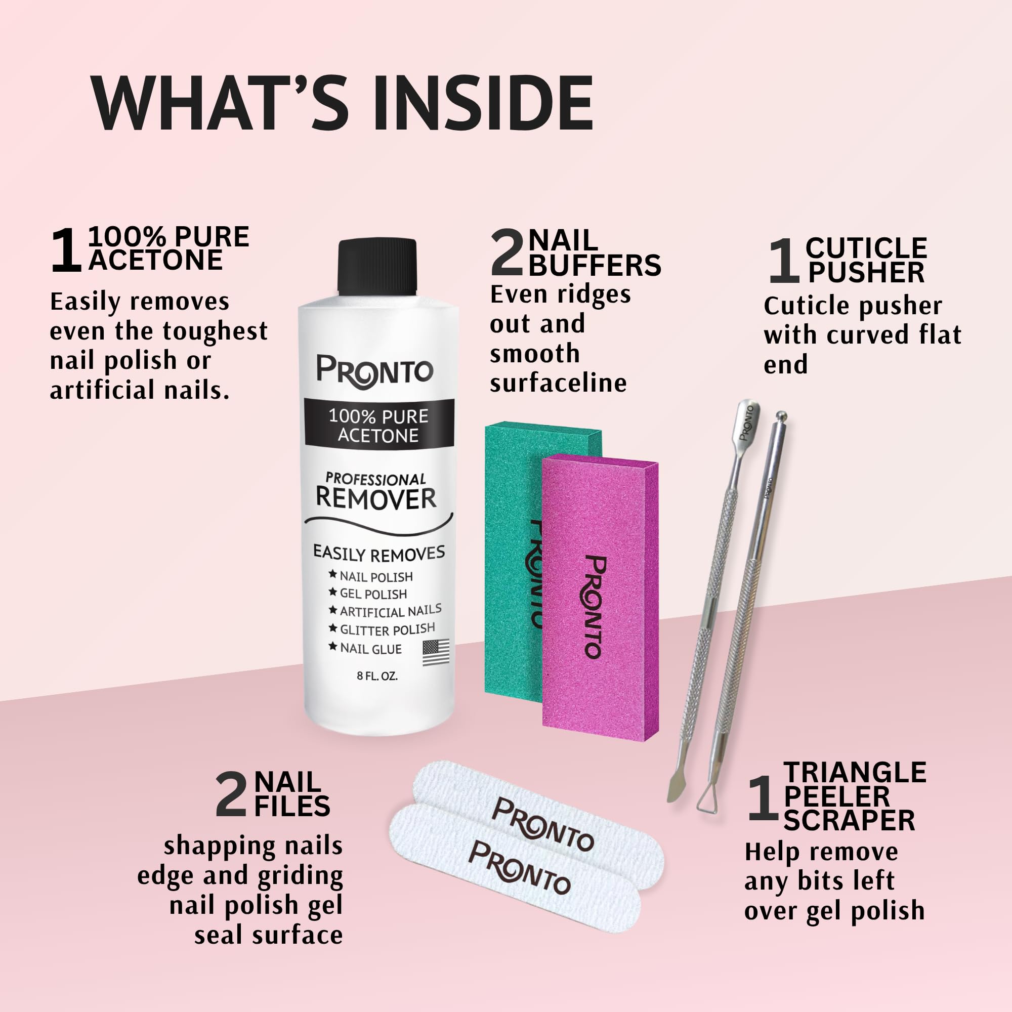 Kit de manucure Pronto complet avec outils intégrés