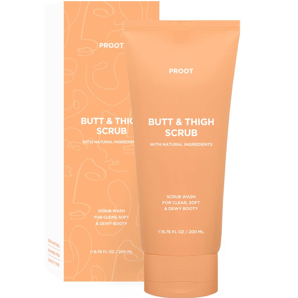 PROOT Butt Scrub Wash – bouteille prête à exfolier en douceur le corps.