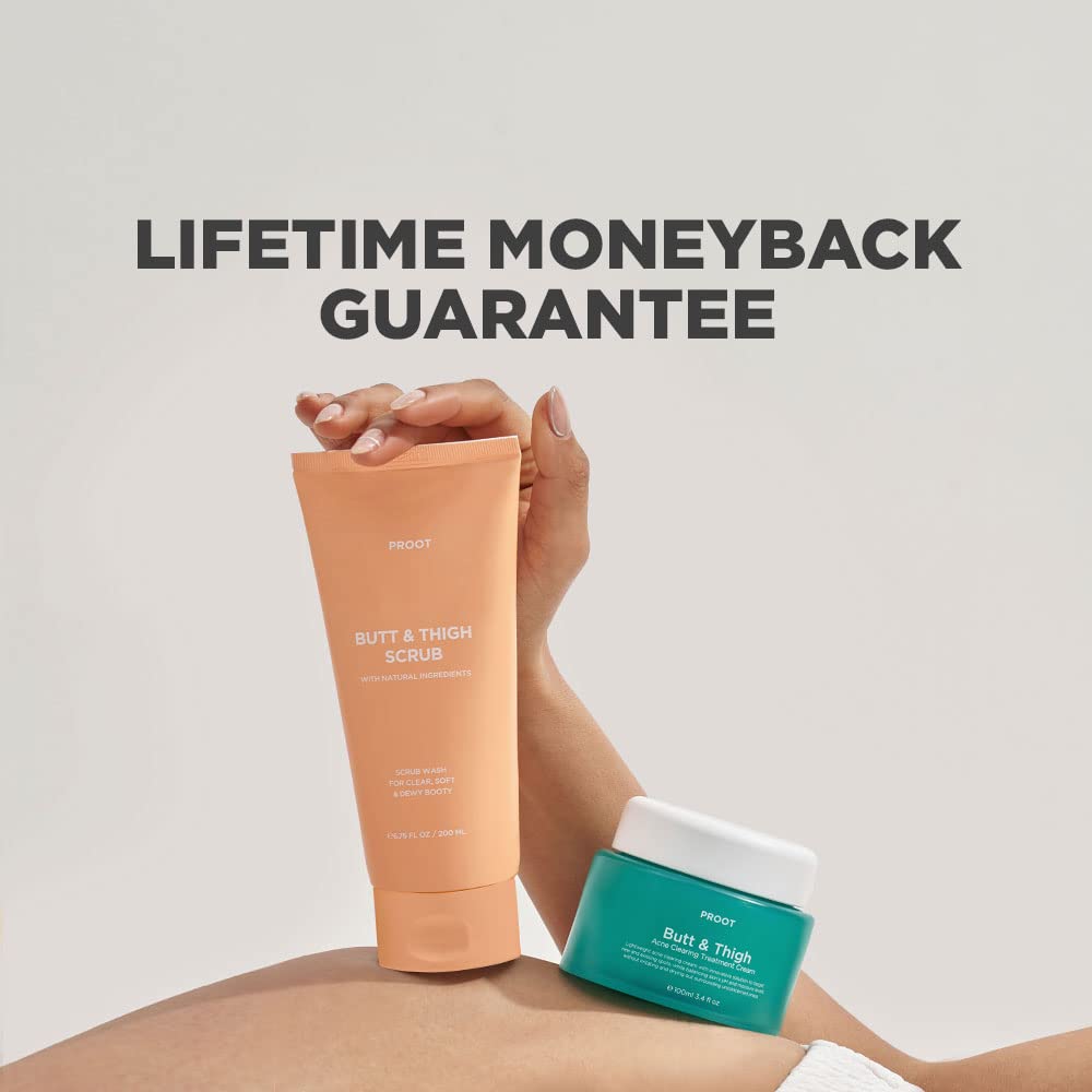 PROOT Butt Scrub Wash – ingrédients naturels romarin et centella pour nourrir la peau.